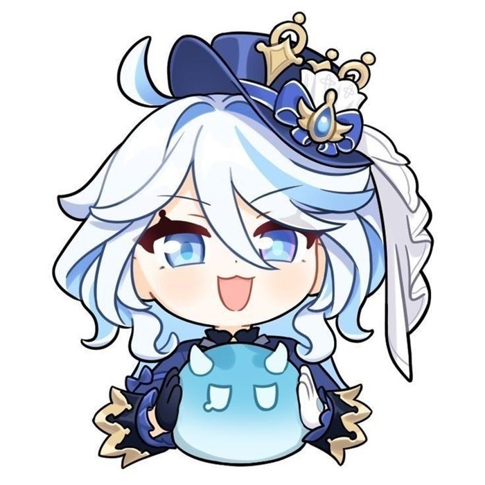 hình nền Furina Chibi vui vẻ