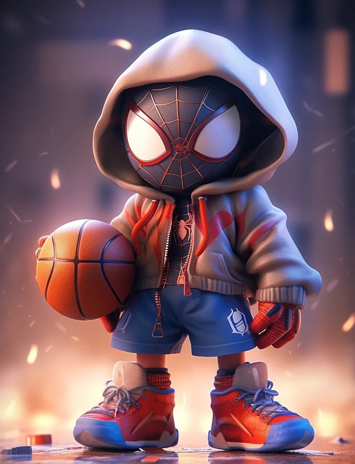 hình nền Spider Man chibi 3D dễ thương nhất