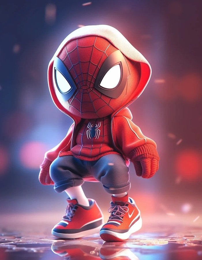 hình nền Spider Man chibi 3D đẹp nhất