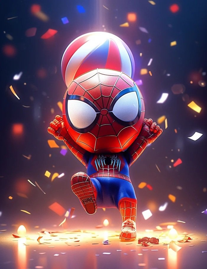 hình nền Spider Man chibi HD cute