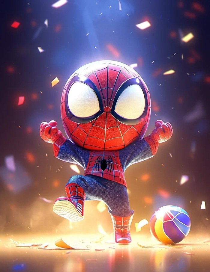 hình nền Spider Man chibi HD đẹp