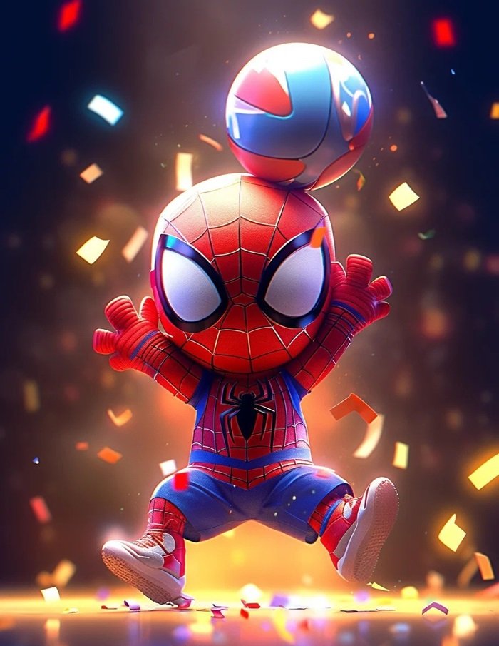 hình nền Spider Man chibi HD