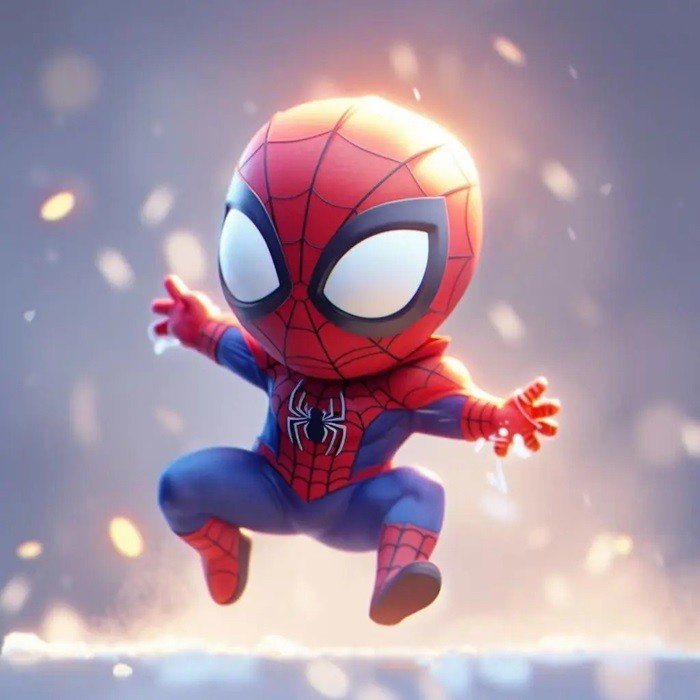hình nền Spider Man chibi đang nhảy