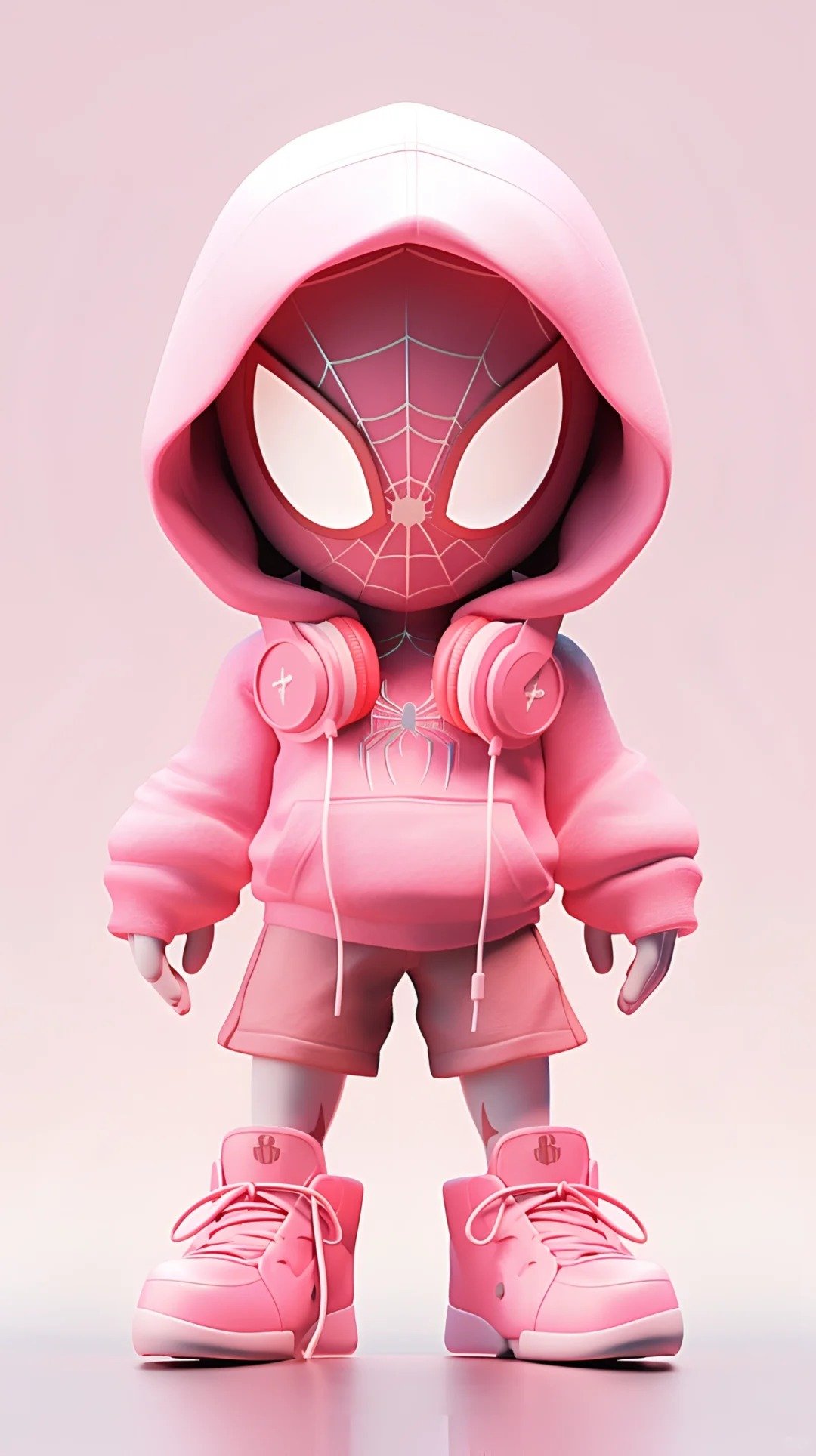 hình nền Spider Man chibi hồng
