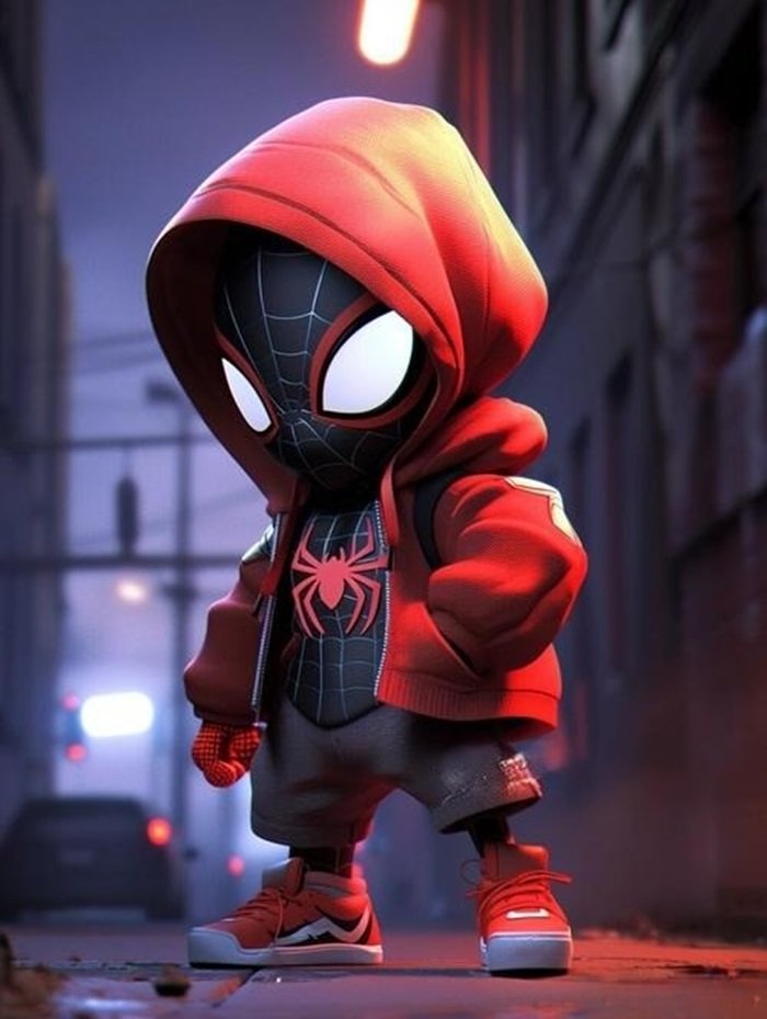 hình nền Spider Man chibi siêu ngầu