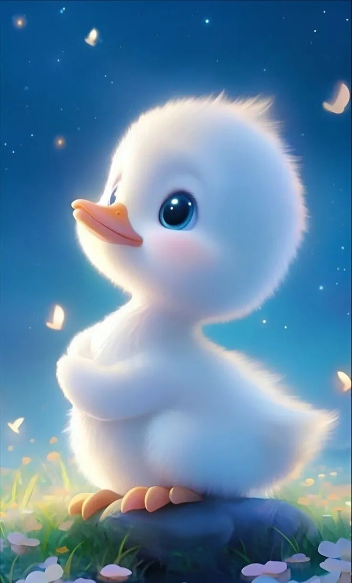 hình nền con vịt chibi 4K