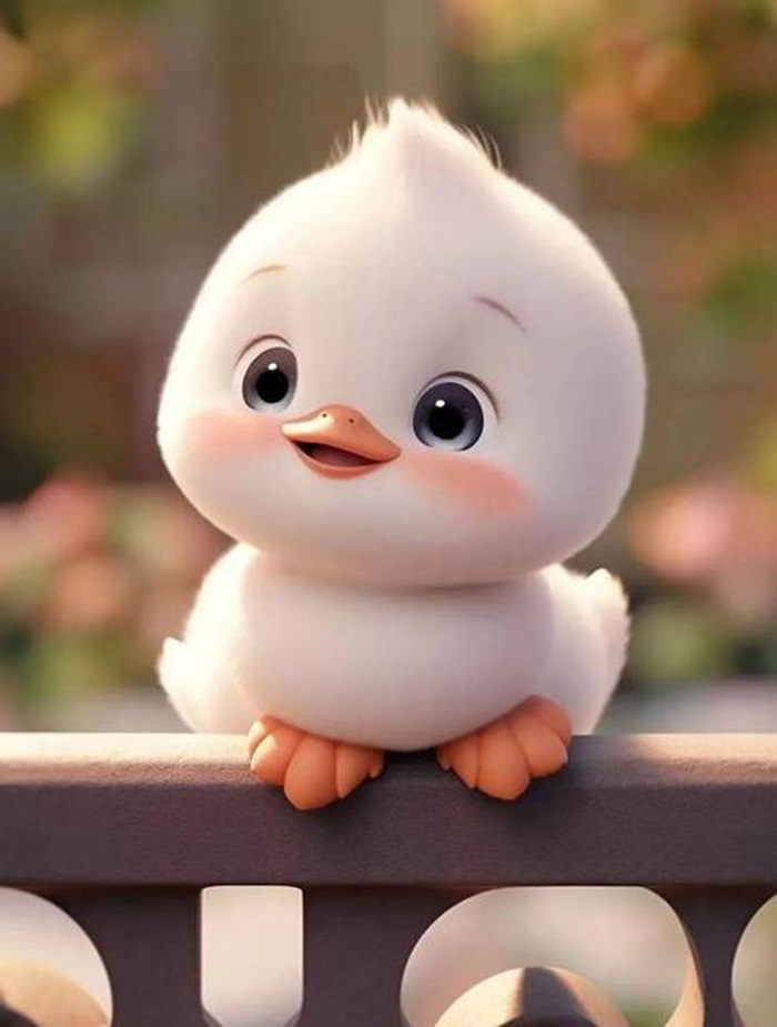 hình nền con vịt chibi cực đáng yêu