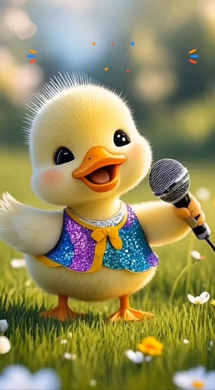 hình nền con vịt chibi đáng yêu