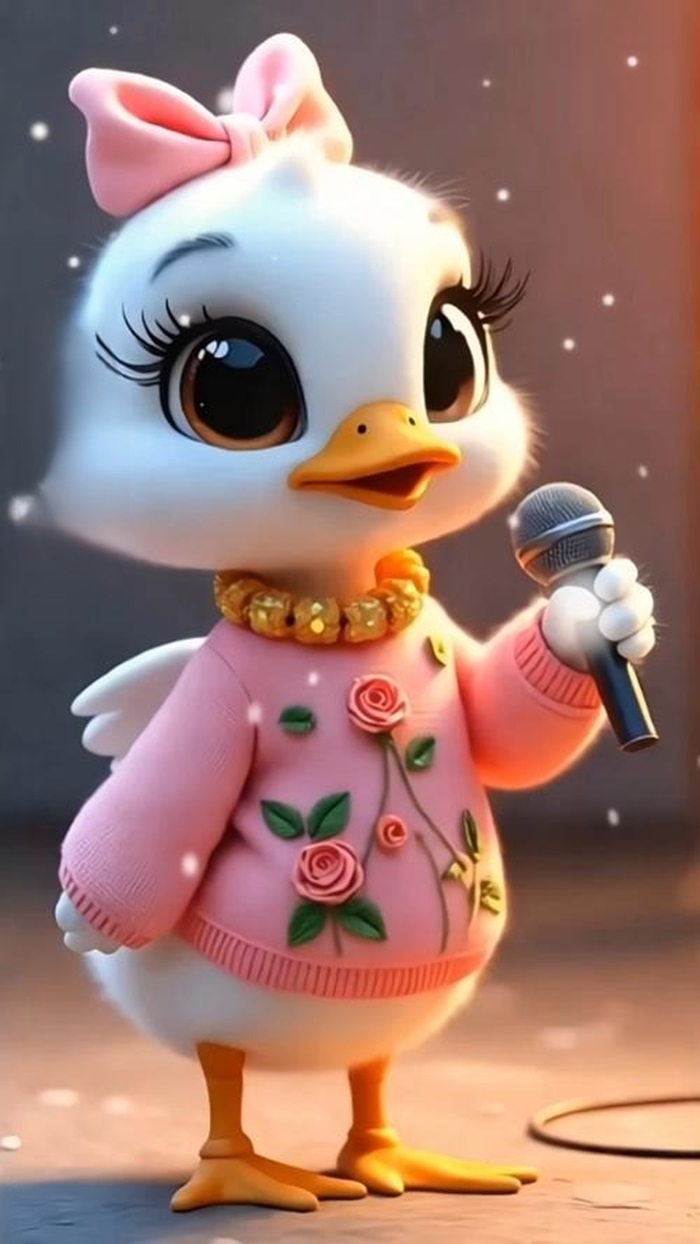 hình nền con vịt chibi làm MC