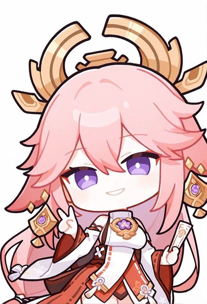 hình nền yea miko chibi 2D đẹp