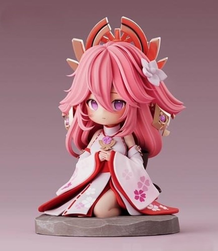 hình nền yea miko chibi 3D cực dễ thương