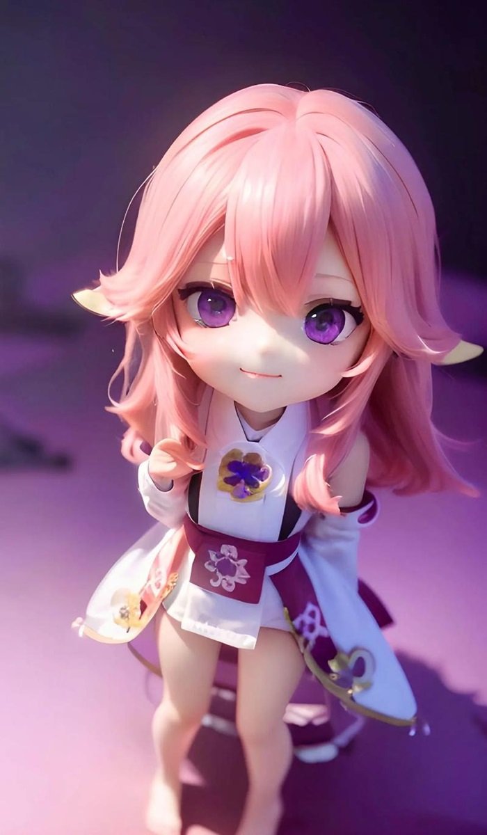 hình nền yea miko chibi 3D cute nhất