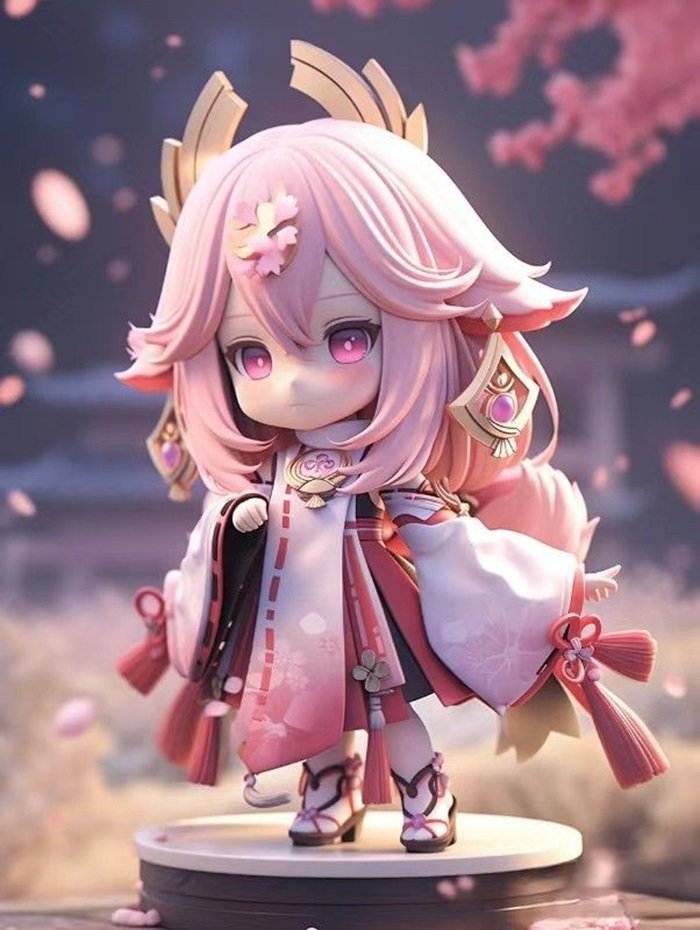hình nền yea miko chibi 3D cute