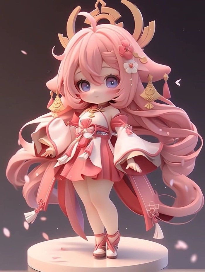 hình nền yea miko chibi cực dễ thương