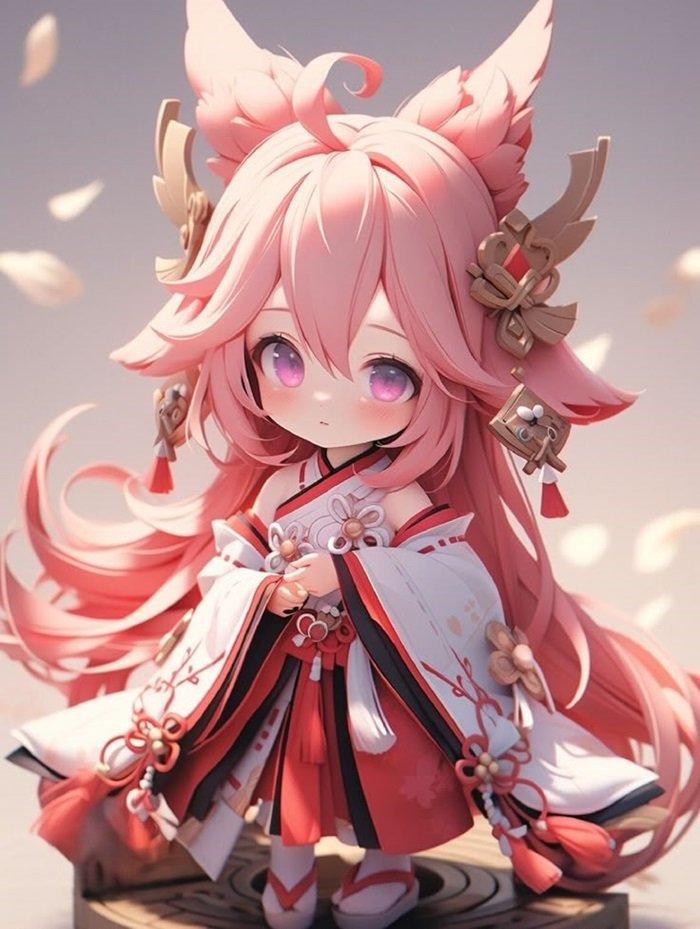 hình nền yea miko chibi cute
