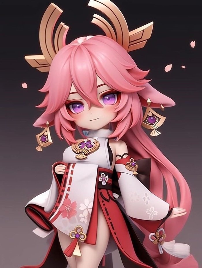 hình nền yea miko chibi đáng yêu