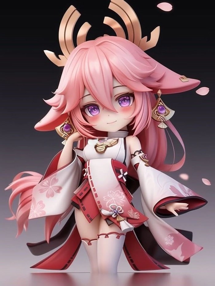 hình nền yea miko chibi dễ thương