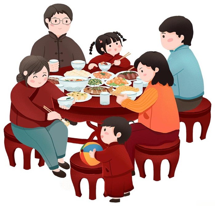 hình tết gia đình chibi đẹp nhất
