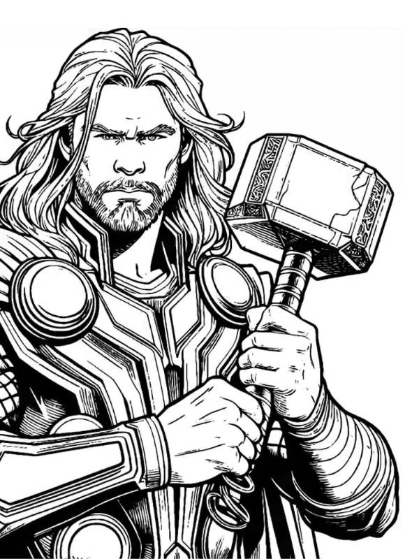 hình thor tô màu sinh động