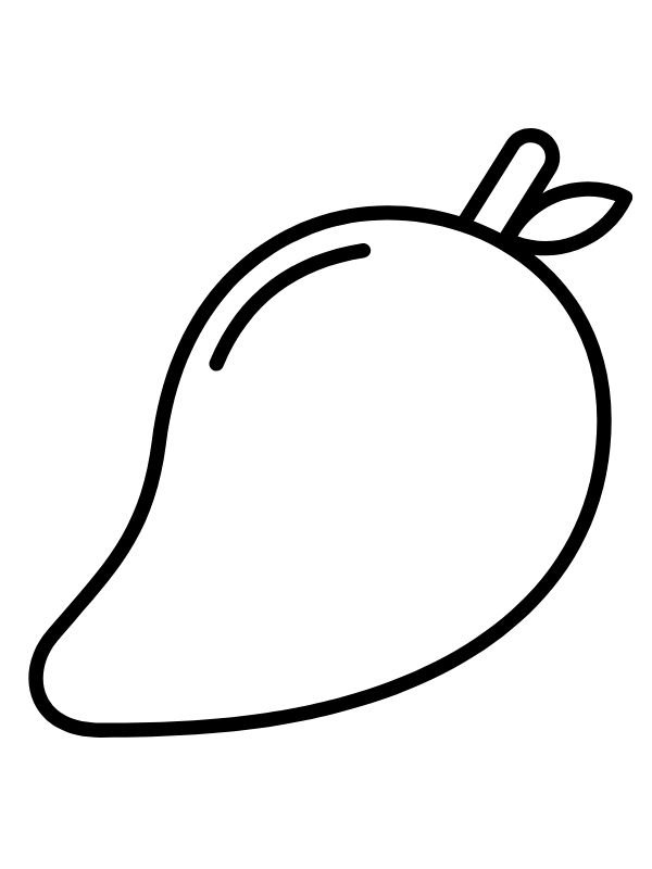 hình tô màu quả xoài ngộ nghĩnh