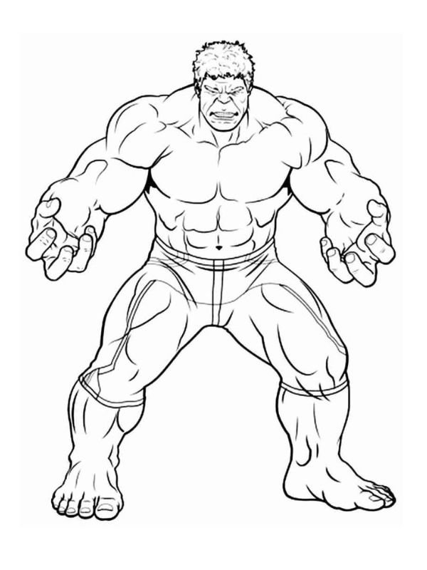 hình tô màu siêu nhân hulk ngộ nghĩnh