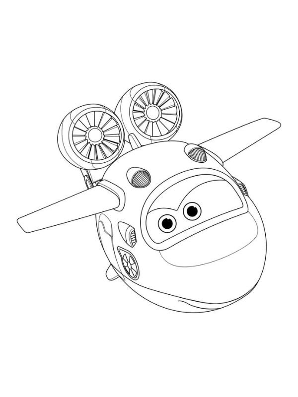 hình tô màu super wings đơn giản