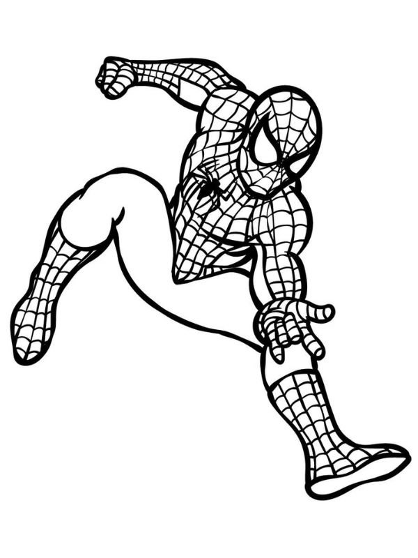 hình vẽ spider man đẹp để bé tập tô