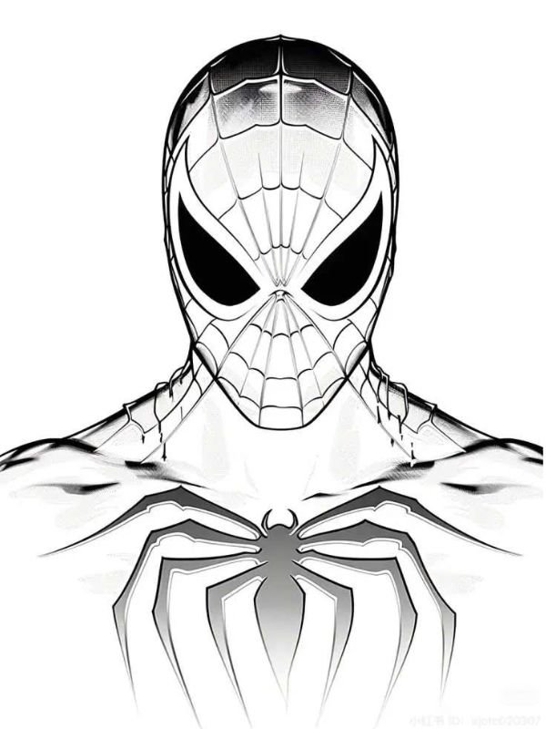 hình vẽ tô màu spider man cho bé