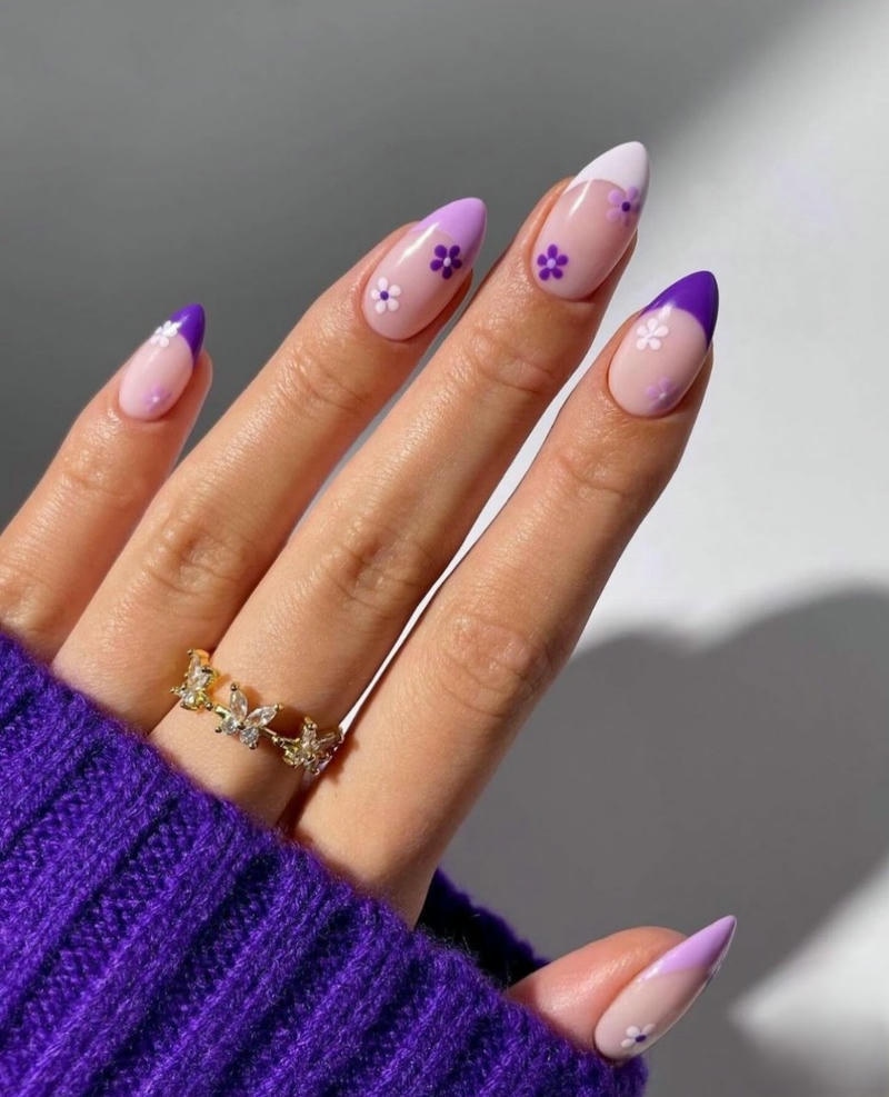 mẫu nail móng nhọn tròn