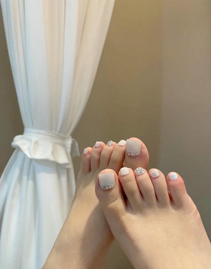 nail chân hàn quốc cham