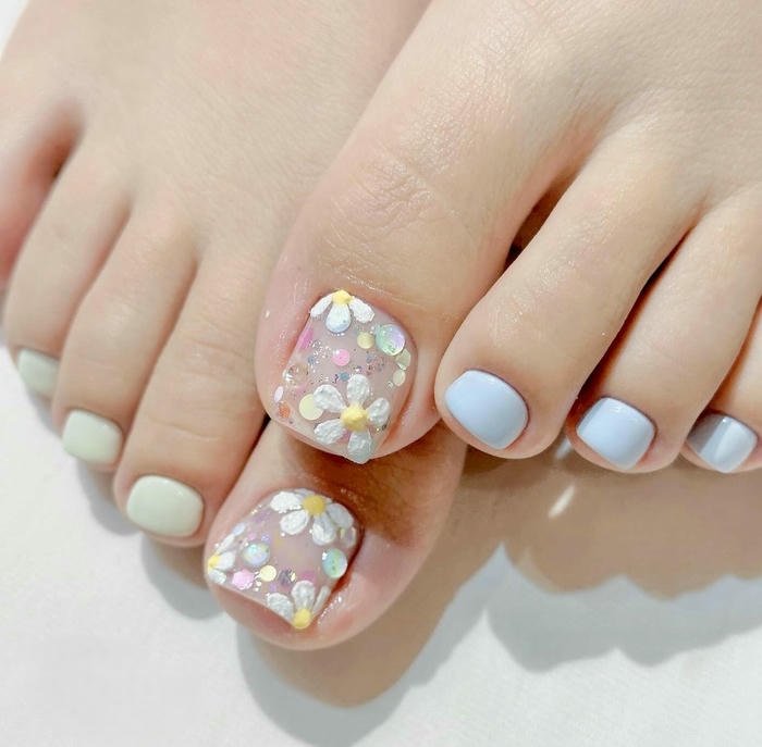nail chân hàn quốc đáng yêu