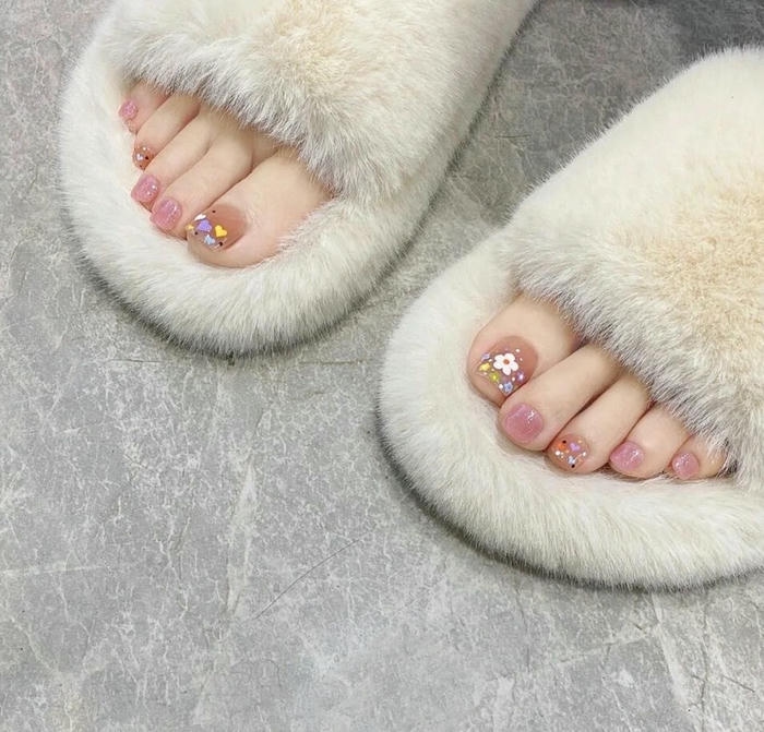 nail chân hàn quốc hoa nhí
