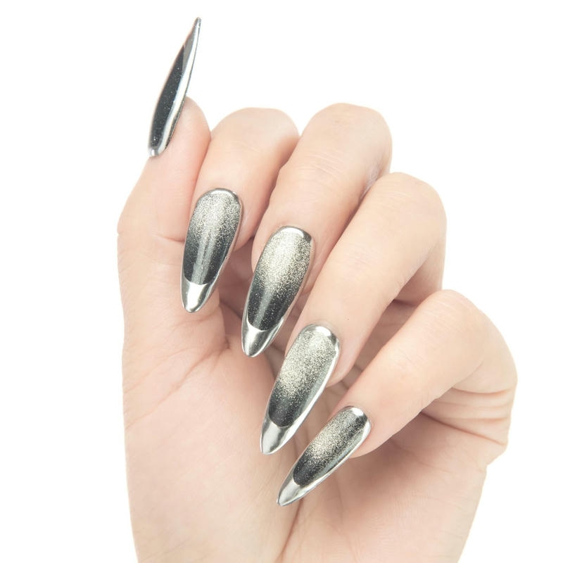 nail màu xám nhũ