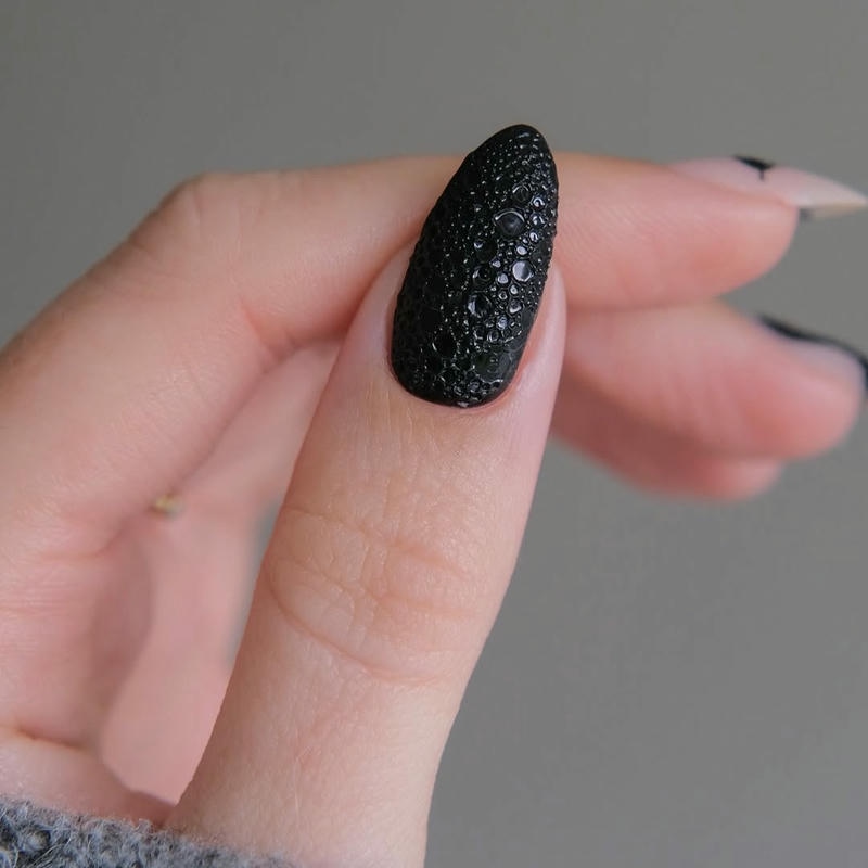 nail móng nhọn tròn đen