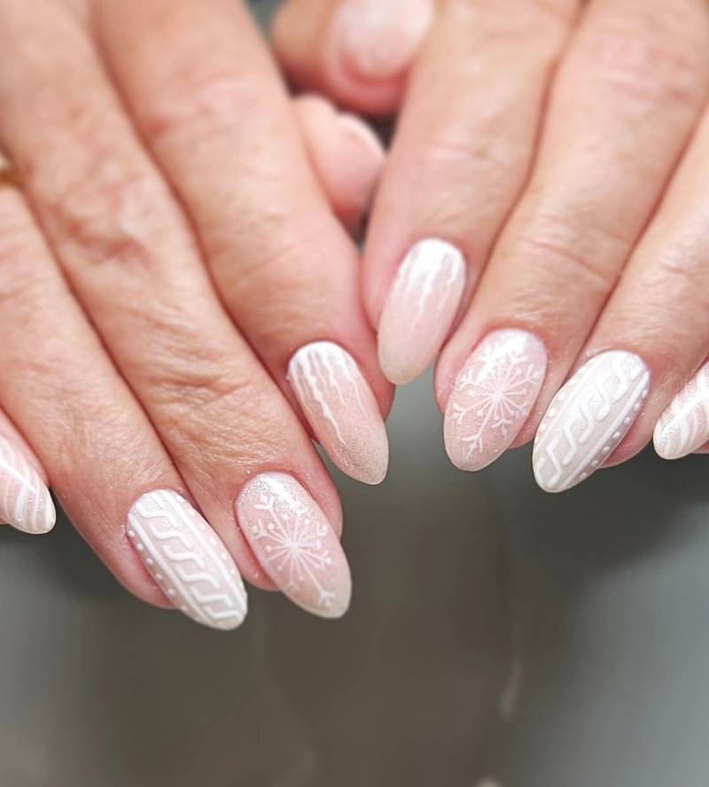 nail móng nhọn tròn noel