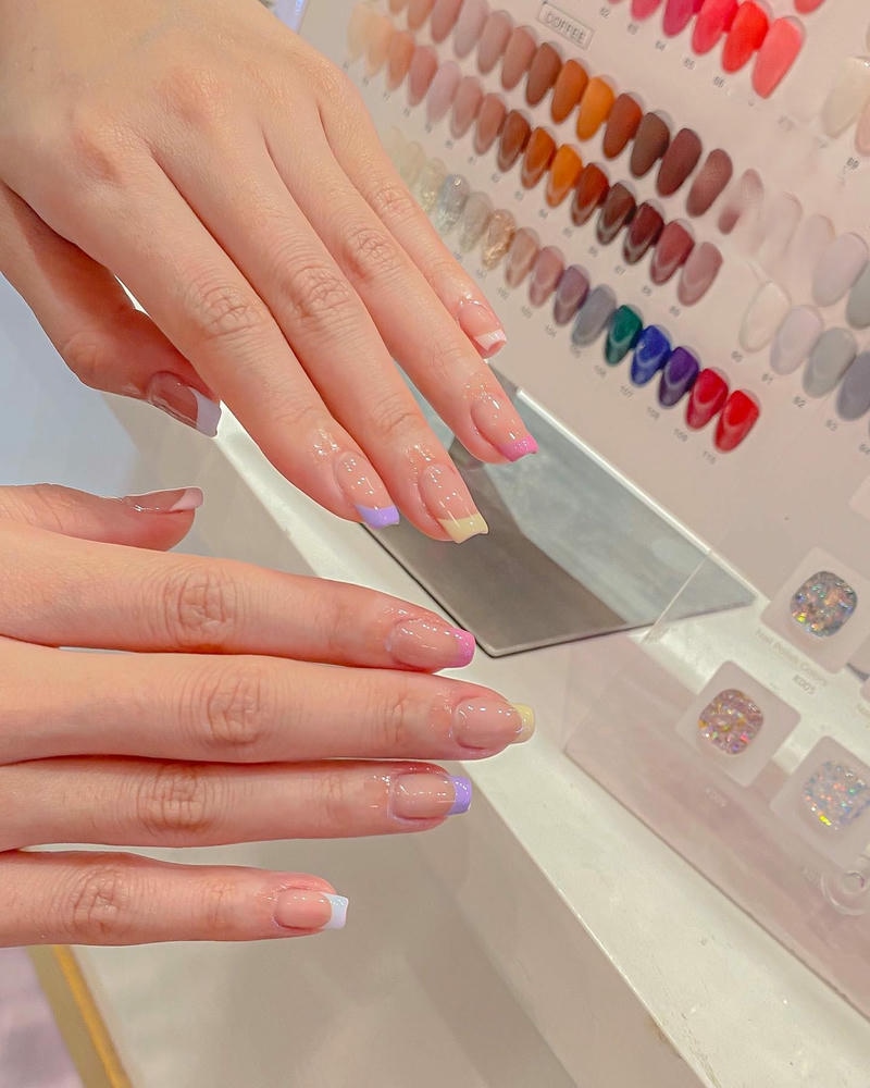 nail nhiều màu sơn đầu móng