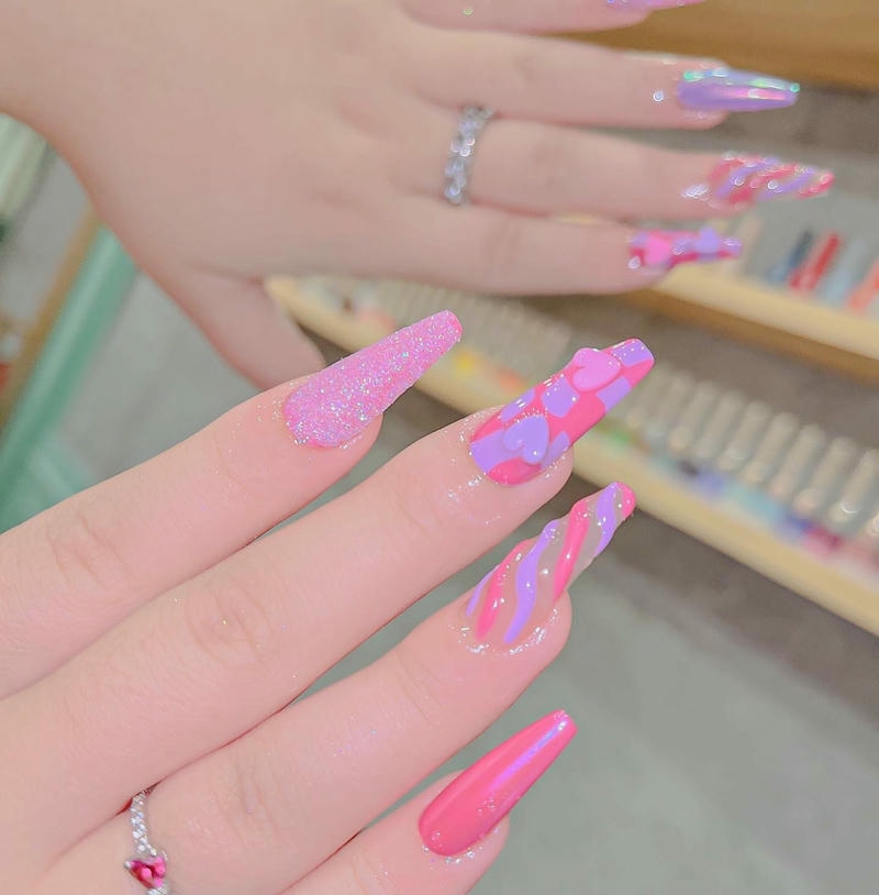 nail nhũ hồng