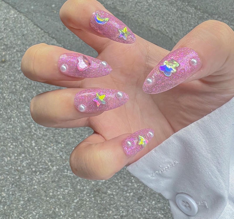 nail nhũ tím