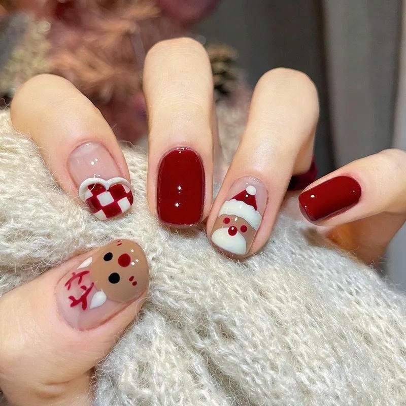 nail noel bóng