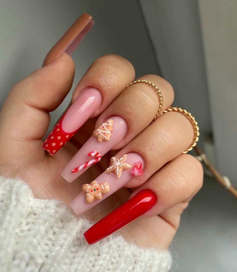 nail noel đính hoạt họa