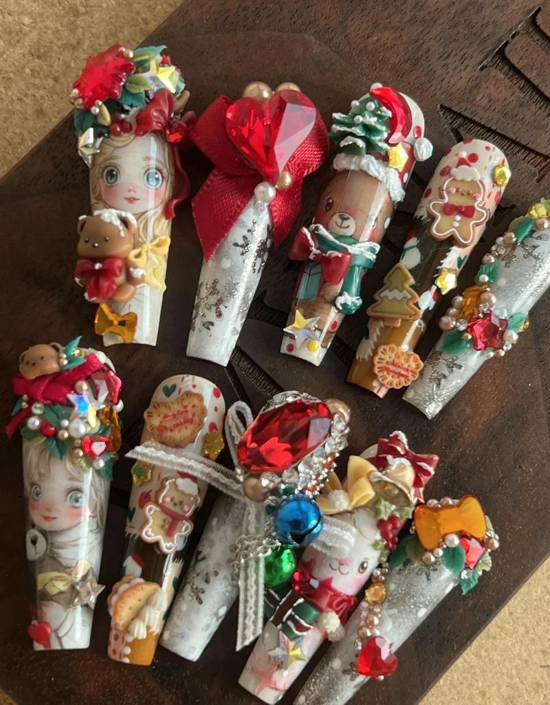 nail noel nhiều họ tiết