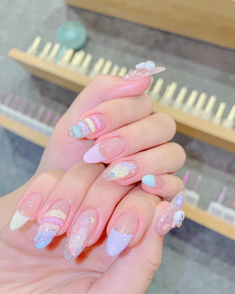 nail pastel cute