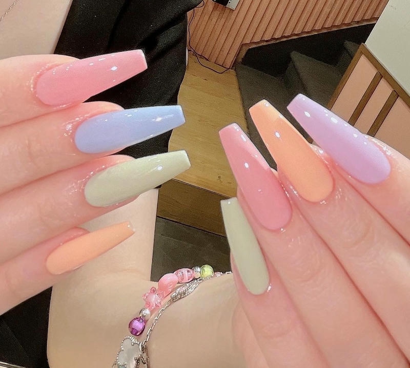 nail pastel dịu dàng