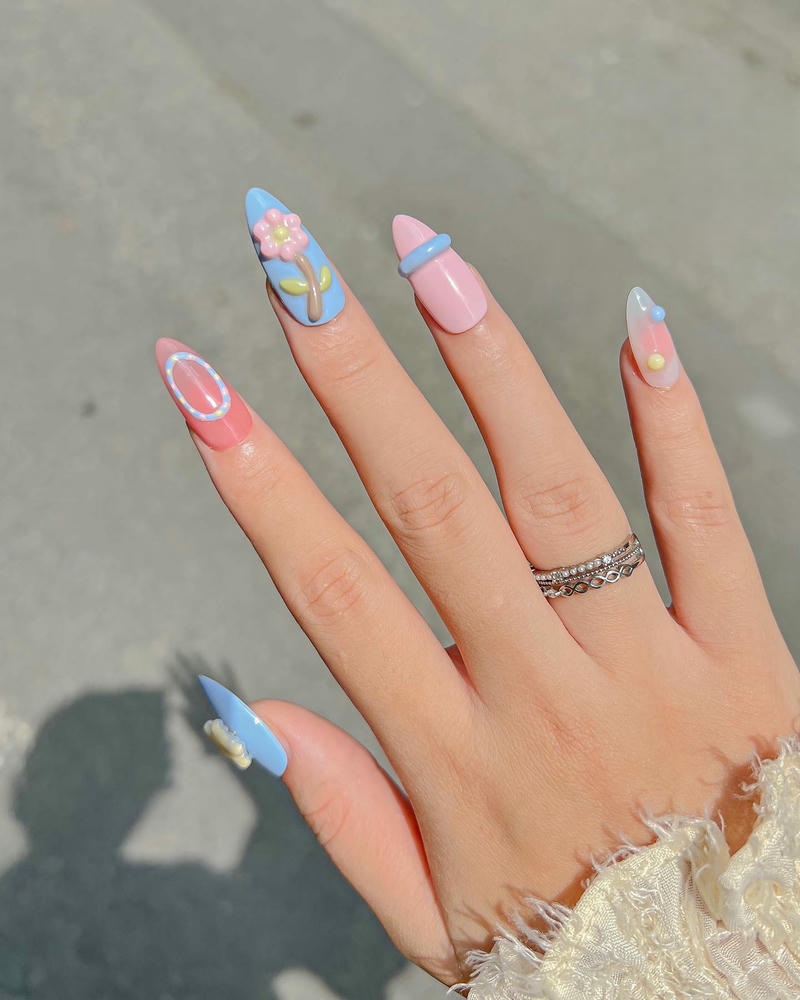 nail pastel hót