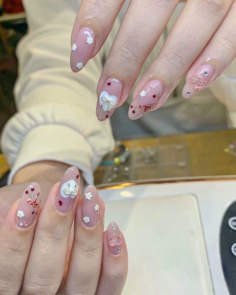 nail tết cute