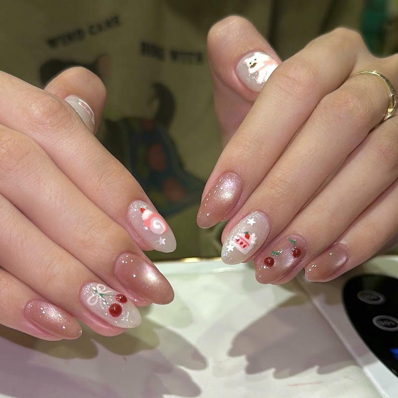 nail tết mắt mèo đẹp