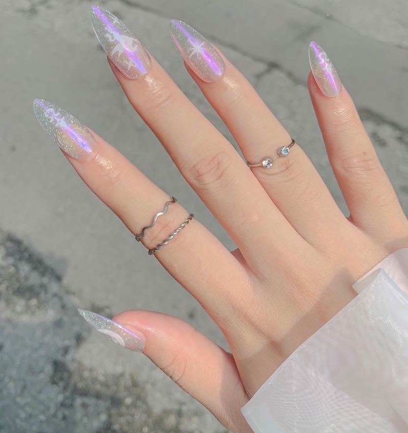 nail tiểu thư ánh tím