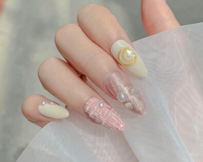 Cực xinh với 60 mẫu nail tiểu thư đơn giản tone da