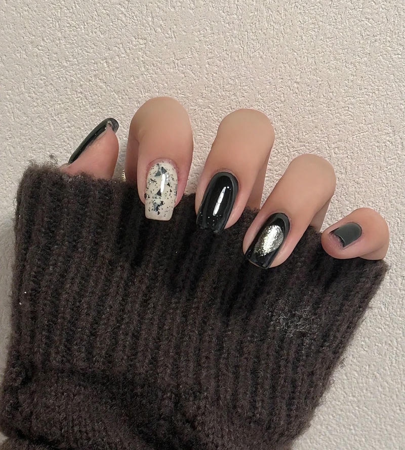 nail trứng cút nhũ