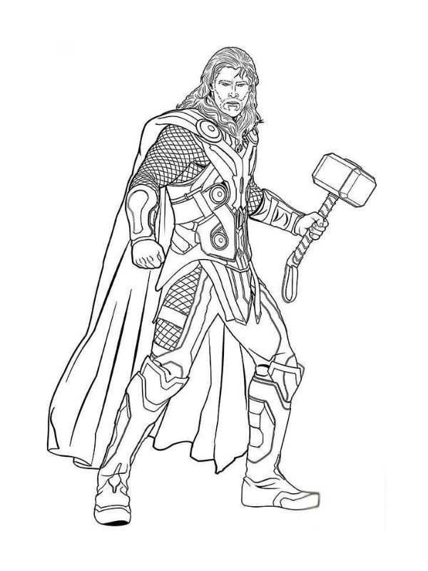 tô màu thor với sấm sét đầy uy lực